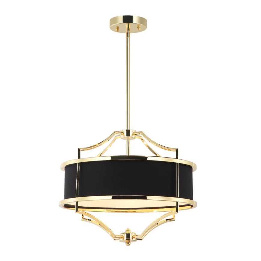 Open Design OR84153 - Plafondlamp met stang STESSO 4xE27/15W/230V Ø 42 cm goud/zwart