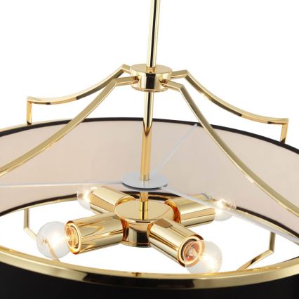 Open Design OR84160 - Pendellamp STESSO met stang 4xE27/15W/230V Ø 55 cm goud/zwart