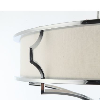 Open Design OR84412 - Plafonnier STESSO 4xE27/12W/230V Ø 65 cm chrome brillant/blanc