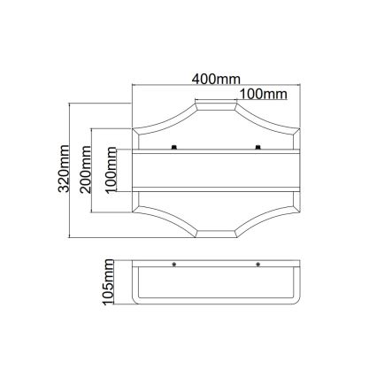 Open Design OR84504 - Wandlamp GERDO 2xE14/12W/230V glanzend chroom/wit