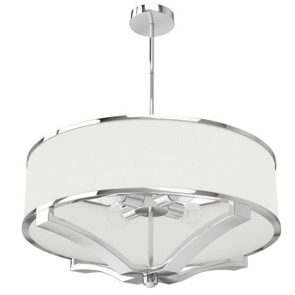 Open Design OR84801 - Lustre sur tige GERDO 4xE27/12W/230V chrome brillant/blanc