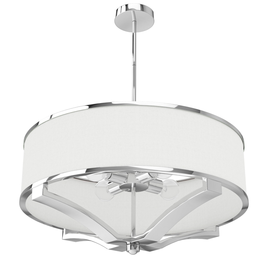 Open Design OR84801 - Lustre sur tige GERDO 4xE27/12W/230V chrome brillant/blanc