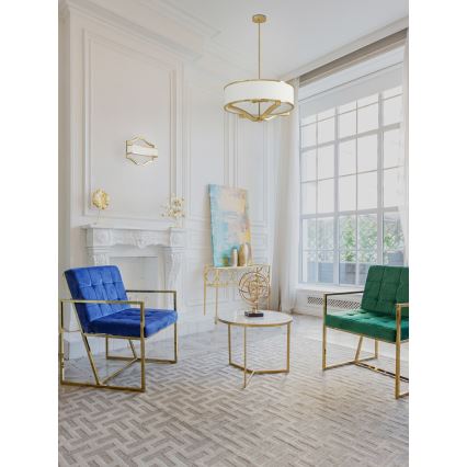 Open Design OR84825 - Kroonluchter met staaf GERDO 4xE27/12W/230V goud/wit