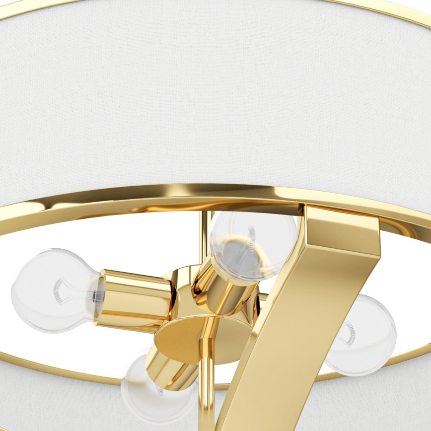 Open Design OR84825 - Kroonluchter met staaf GERDO 4xE27/12W/230V goud/wit