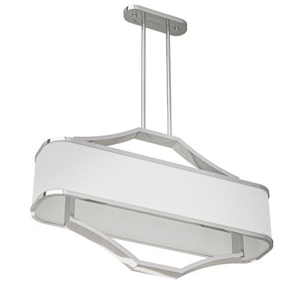 Open Design OR84849 - Kroonluchter met stang GERDO OVALE 6xE14/12W/230V glanzend chroom/wit