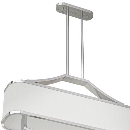 Open Design OR84849 - Lustre sur tige GERDO OVALE 6xE14/12W/230V chrome brillant/blanc