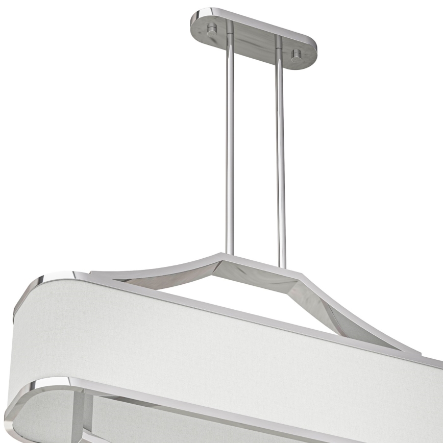 Open Design OR84849 - Lustre sur tige GERDO OVALE 6xE14/12W/230V chrome brillant/blanc