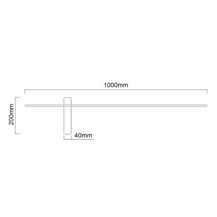Open Design OR85051 - LED-wandlamp BENE LED/10,5W/230V 100 cm zwart