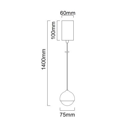 Open Design OR85099 - Suspension LED sur câble BOLICINA LED/5W/230V doré