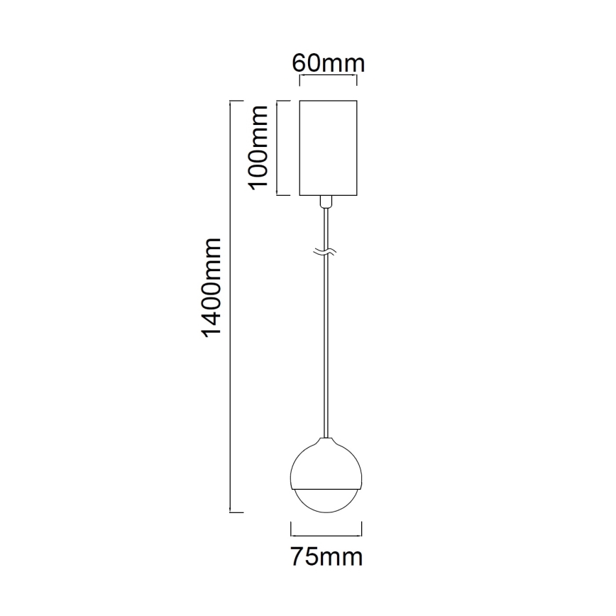 Open Design OR85099 - Suspension LED sur câble BOLICINA LED/5W/230V doré