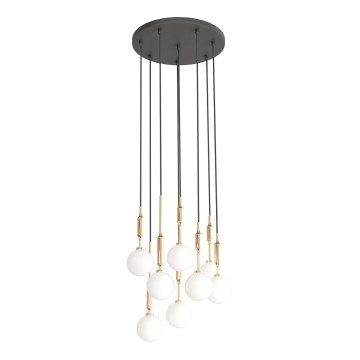 Open Design OR85334 - Gouden kabelhanglamp ERO 8xG9/8W/230V