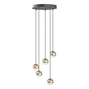 Open Design OR85518 - LED-hanglamp aan kabel BOLICINA 5xLED/5W/230V goud/zwart