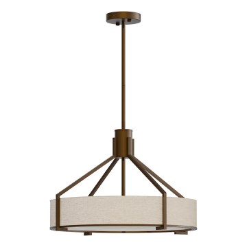 Open Design OR85648 - Suspension sur tige DORETTO 4xE27/15W/230V Ø 50 cm marron/beige