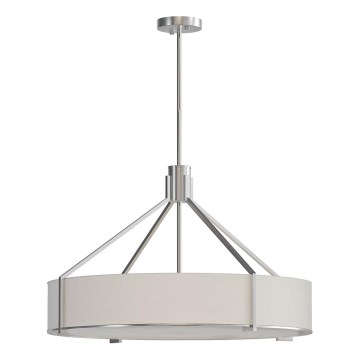Open Design OR85655 - Hanglamp met stang DORETTO, 6×E27/15W/230V, Ø 70 cm, mat chroom/wit
