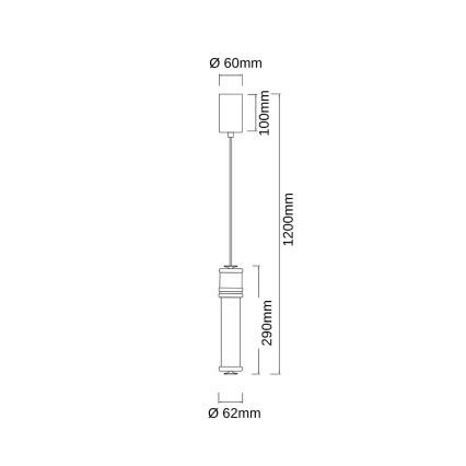 Open Design OR85730 - Suspension LED sur câble OMI LED/10W/230V chrome brillant