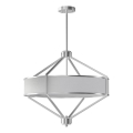 Open Design OR85822 - Suspension sur tige ZUNDO 4xE27/15W/230V chrome mat/blanc