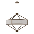 Open Design OR85846 - Lustre sur tige ZUNDO 4xE27/15W/230V marron/beige