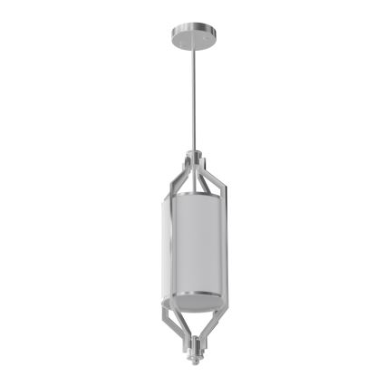 Open Design OR85853 - Suspension sur tige ZUNDO 1xE27/15W/230V chrome mat/blanc
