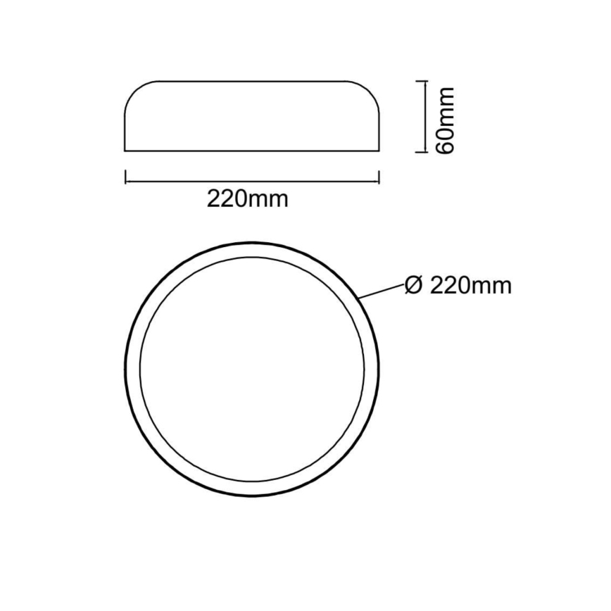 Open Design OR85921 - LED plafondlamp CEDRONE LED/14W/230V 3000/4500/6500K Ø 22 cm zwart