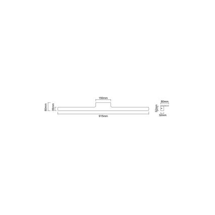 Open Design OR86140 - Éclairage LED pour miroir de salle de bains LUCE LED/12W/230V 3000/4500/6500K 91,5 cm IP44 laiton