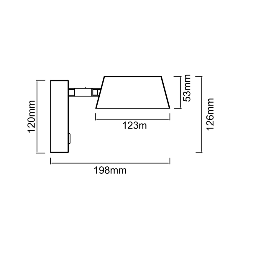 Open Design OR86522 - Applique murale LED TIMO LED/6W/230V 3000/4500/6500K noir