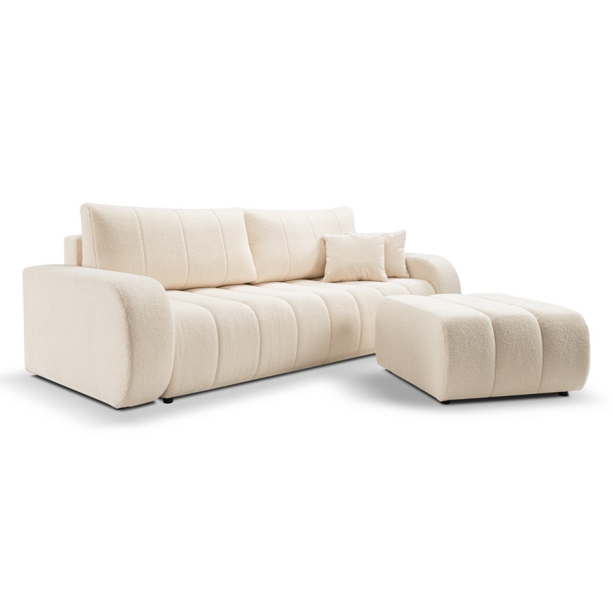 Opklapbare driezitsbank DESIO beige