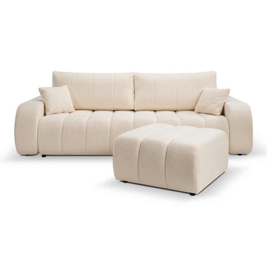 Opklapbare driezitsbank DESIO beige