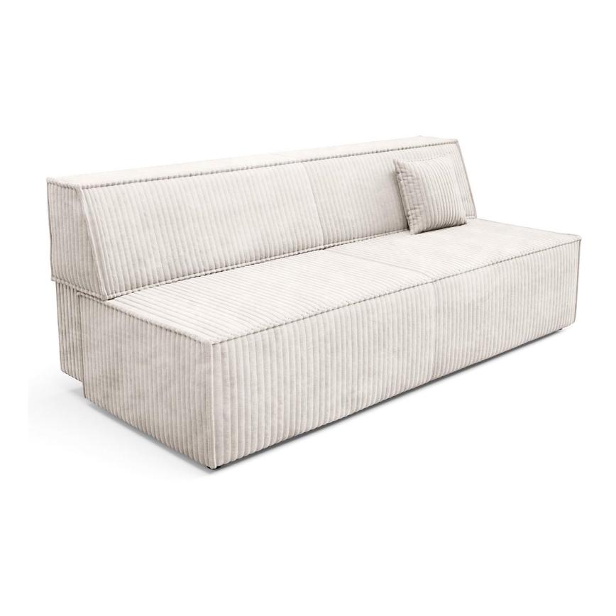 Opklapbare driezitsbank met een opslagruimte TERAMO beige