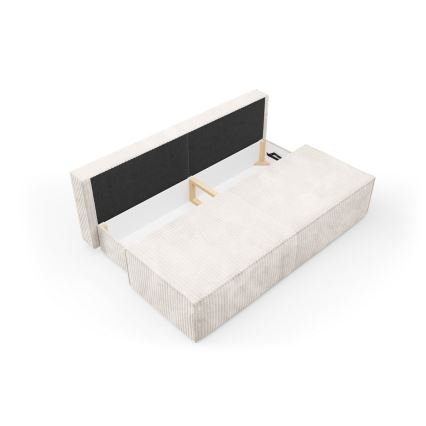 Opklapbare driezitsbank met een opslagruimte TERAMO beige