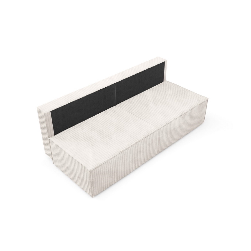 Opklapbare driezitsbank met een opslagruimte TERAMO beige