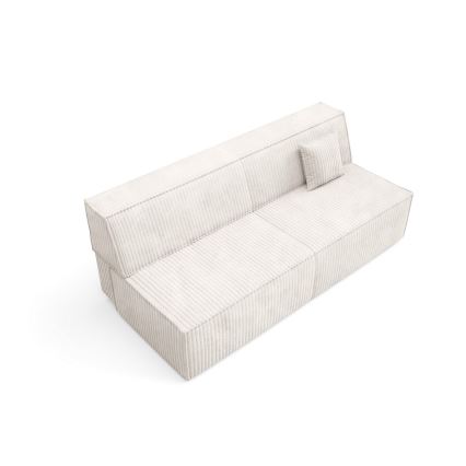 Opklapbare driezitsbank met een opslagruimte TERAMO beige