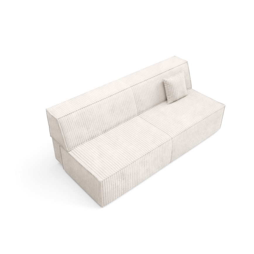 Opklapbare driezitsbank met een opslagruimte TERAMO beige