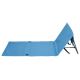 Opklapbare ligstoel blauw 160x55 cm