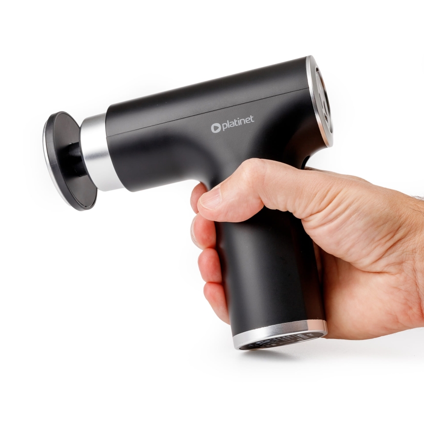 Oplaadbaar massagepistool met 9 koppen 25W/5V 1200 mAh
