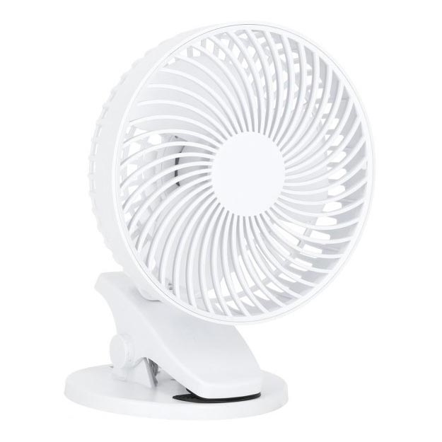 Oplaadbaar tafel ventilator met clip VIENTO 6W/5V 2000 mAh wit