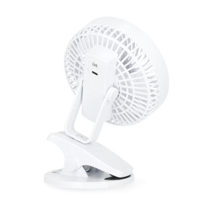 Oplaadbaar tafel ventilator met clip VIENTO 6W/5V 2000 mAh wit