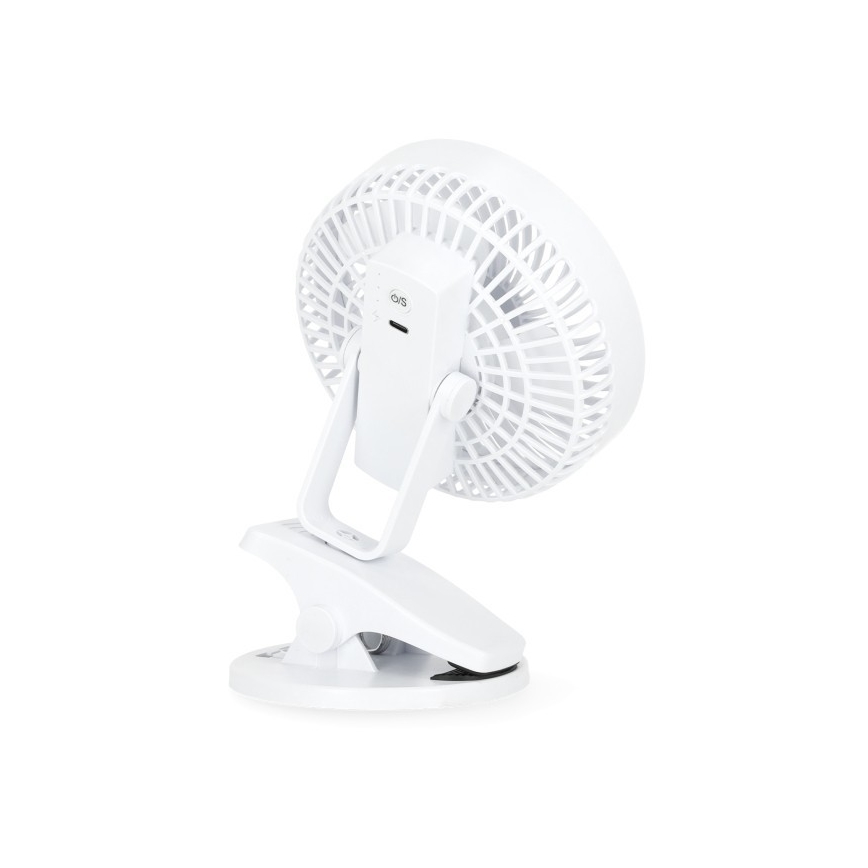 Oplaadbaar tafel ventilator met clip VIENTO 6W/5V 2000 mAh wit
