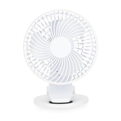 Oplaadbaar tafel ventilator met clip VIENTO 6W/5V 2000 mAh wit