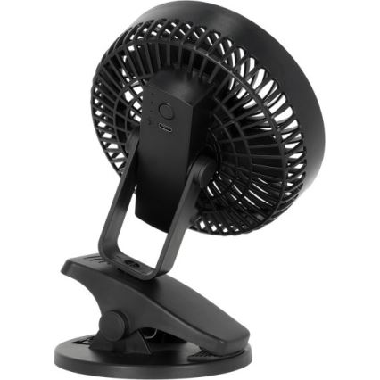 Oplaadbaar tafel ventilator met clip VIENTO 6W/5V 2000 mAh zwart