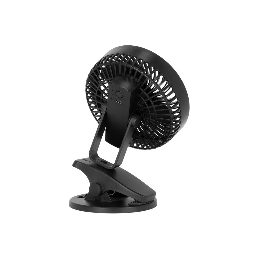 Oplaadbaar tafel ventilator met clip VIENTO 6W/5V 2000 mAh zwart