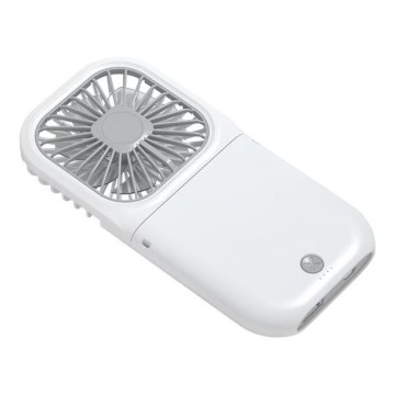 Oplaadbare handventilator 5W/5V 2500 mAh wit