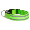 Oplaadbare LED Honden Halsband 40-48 cm 1xCR2032/5V/40 mAh groen