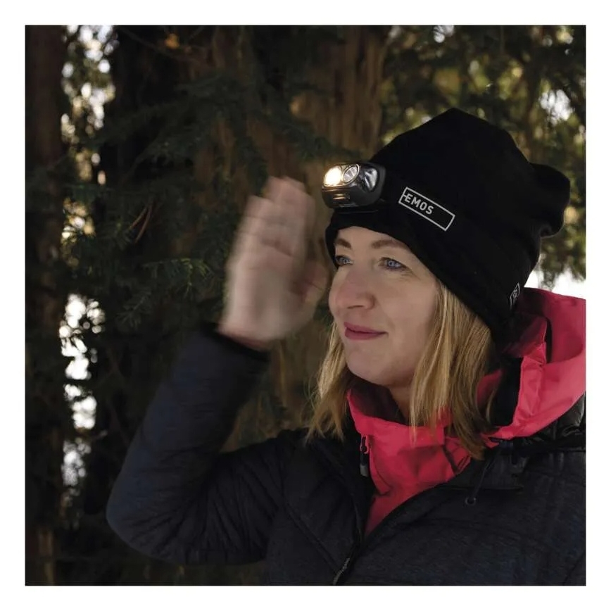 Oplaadbare LED-hoofdlamp, USB, 1200 mAh