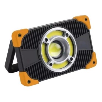 Oplaadbare LED-schijnwerper met luidspreker LED/10W/5V USB 6500K IP44 2000 mAh