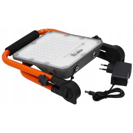 Oplaadbare LED-schijnwerper met statief LED/50W/3,2V 4500K 10000 mAh IP65 oranje