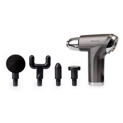 Oplaadbare massagepistool met 4 opzetstukken 25W/5V 1200 mAh