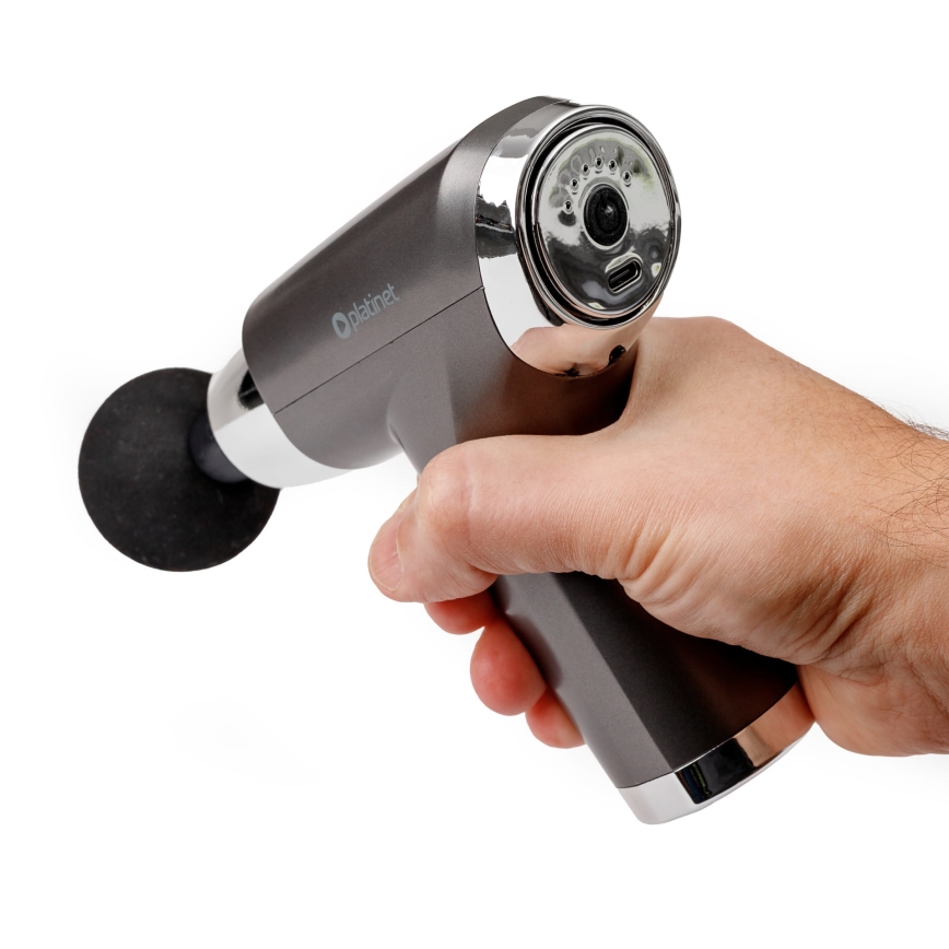 Oplaadbare massagepistool met 4 opzetstukken 25W/5V 1200 mAh