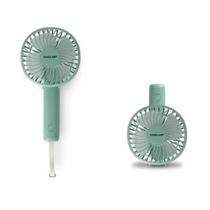 Oplaadbare pocketventilator 5W/5V 1200 mAh turkoois