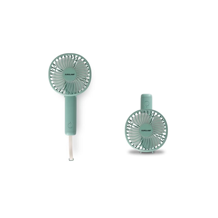 Oplaadbare pocketventilator 5W/5V 1200 mAh turkoois