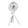 Oplaadbare tafelventilator met LED-verlichting 8W/3,7V 2400 mAh wit